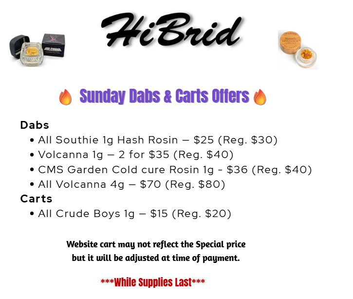 Sunday Dabs and Carts